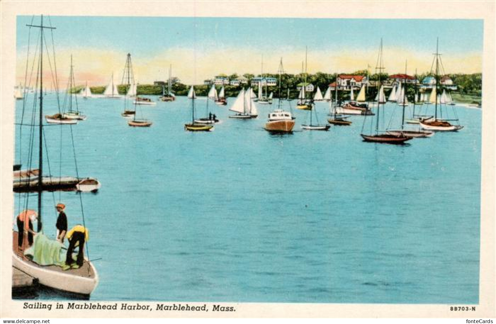 73956076 Marblehead_Massachusetts_USA Sailing In Marblehead Harbor - Altri & Non Classificati