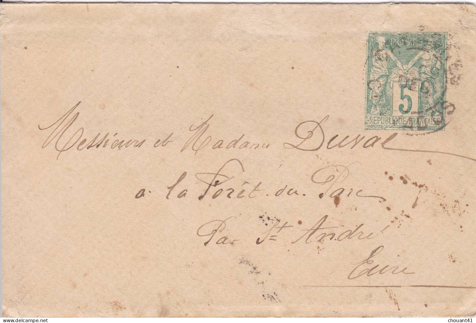 Entier Enveloppe--75- E2 LAC Décès - Standard Covers & Stamped On Demand (before 1995)