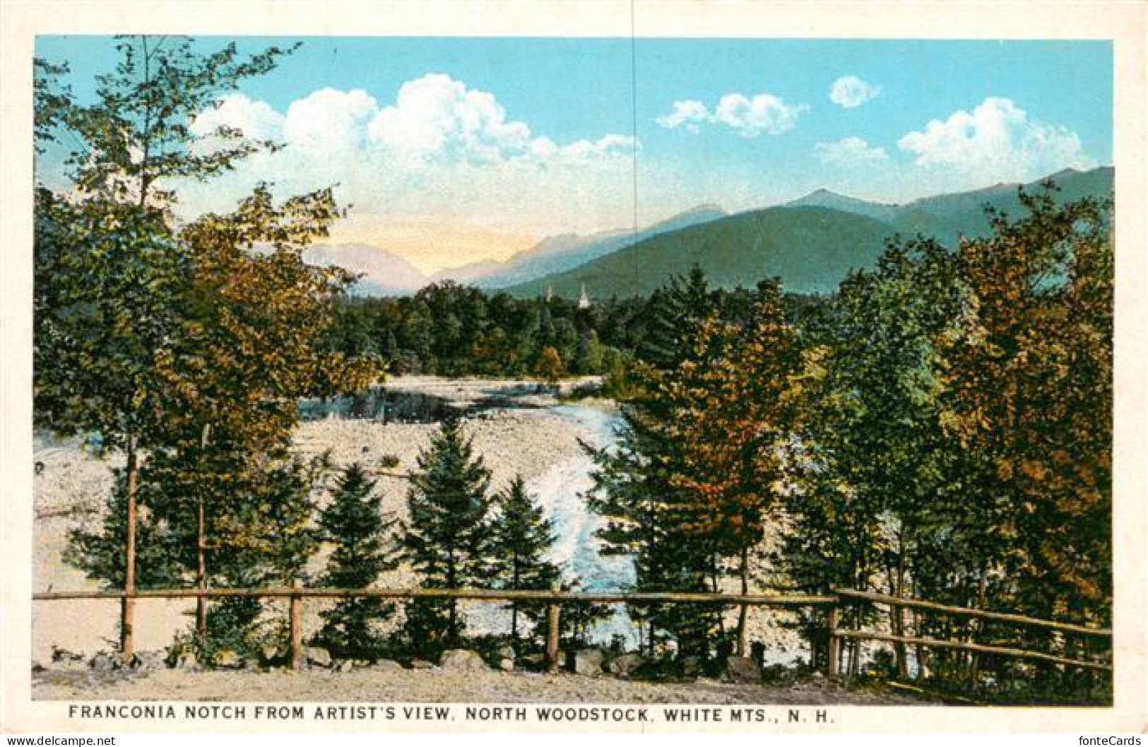 73955761 North_Woodstock_New_Hampshire_USA Franconia Notch From Artit's View Whi - Andere & Zonder Classificatie