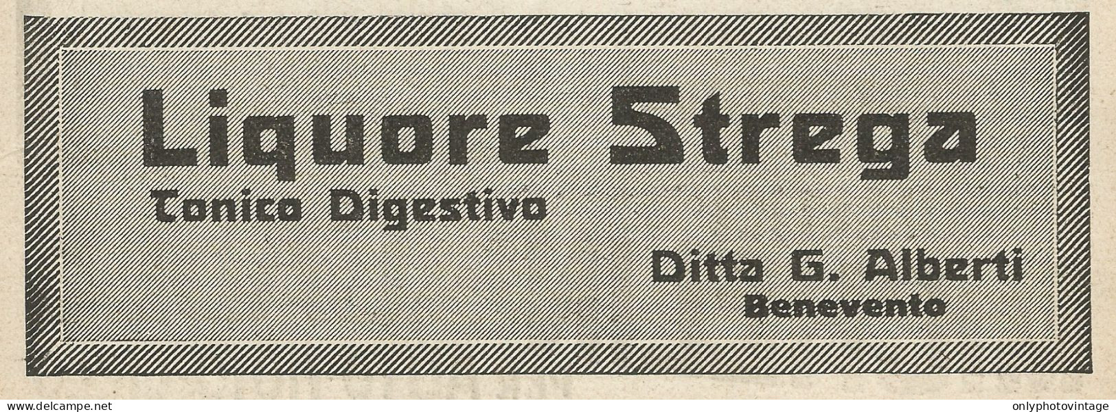 Liquore STREGA - Pubblicità 1927 - Advertising - Werbung