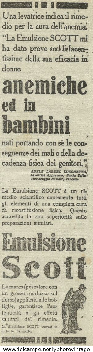 Emulsione SCOTT - Pubblicità 1916 - Advertising - Advertising