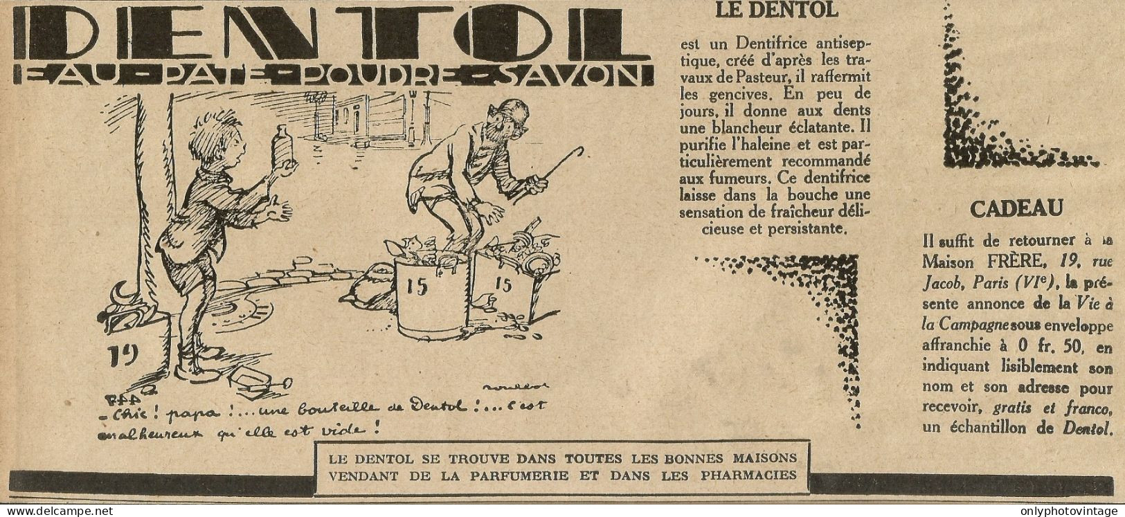 Dentifricio DENTOL - Pubblicità 1929 - Advertising - Publicidad