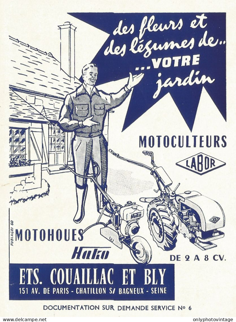 Motocoltivatore LABOR - Pubblicità 1960 - Advertising - Advertising