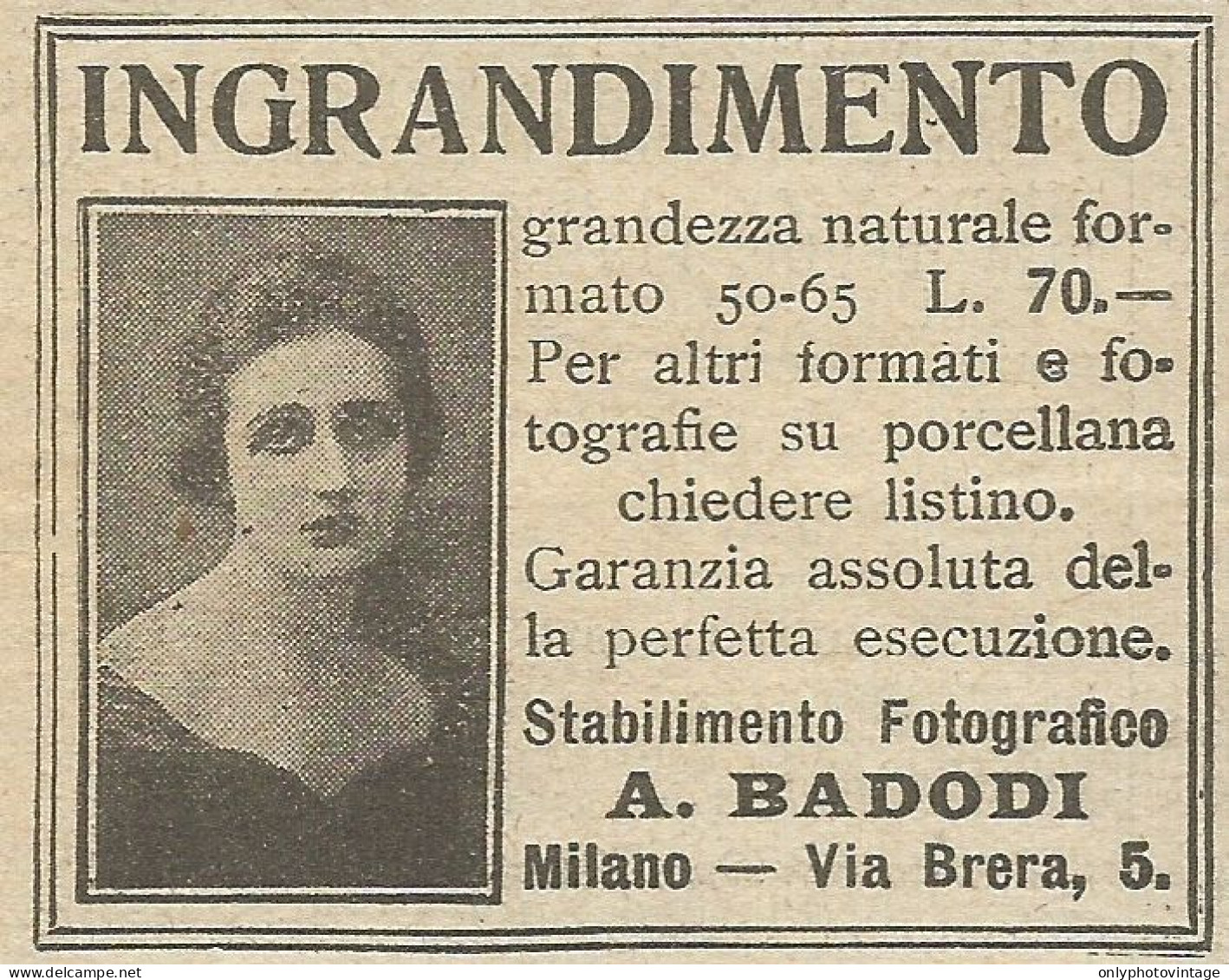 Stabilimento Fotografico A. Badodi_Milano - Pubblicità 1924 - Advertising - Reclame