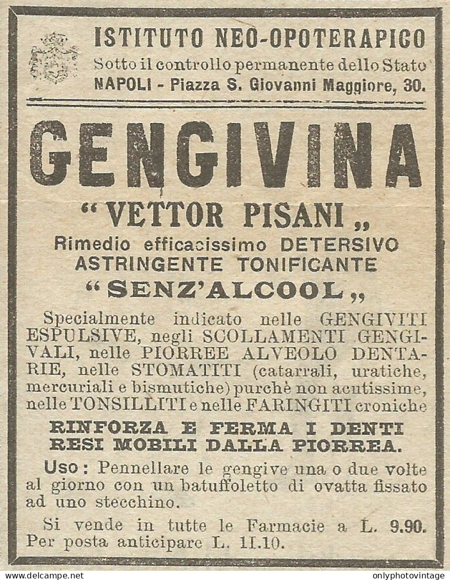 Gengivina - Pubblicità 1924 - Advertising - Publicités