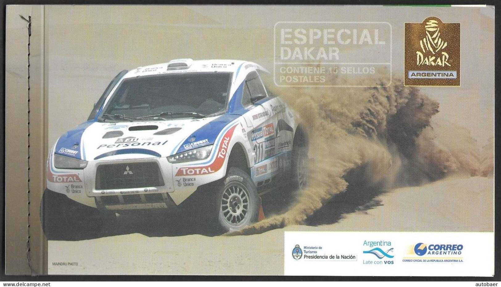Argentina 2010 Dakar Rally Rallye Complete Booklet Carnet Michel 3379-93 MNH Postfrisch Neuf ** - Nuovi