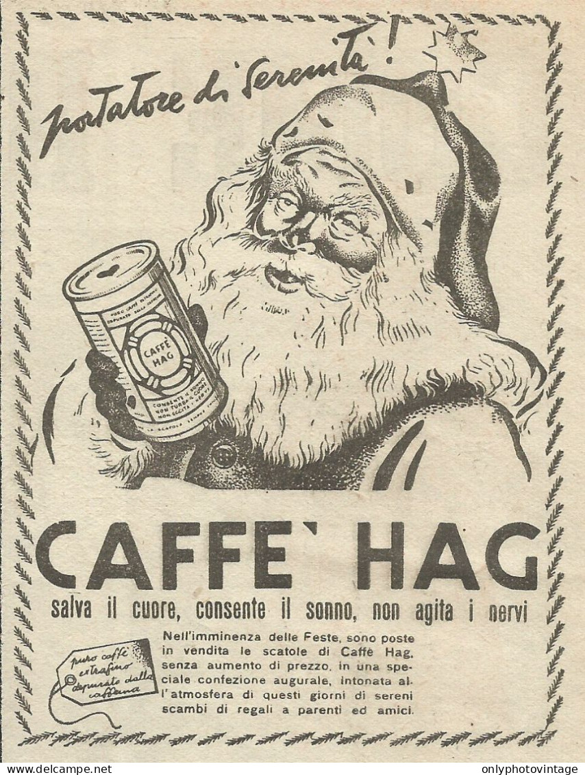 Caffè HAG - Babbo Natale - Pubblicità 1949 - Advertising - Advertising