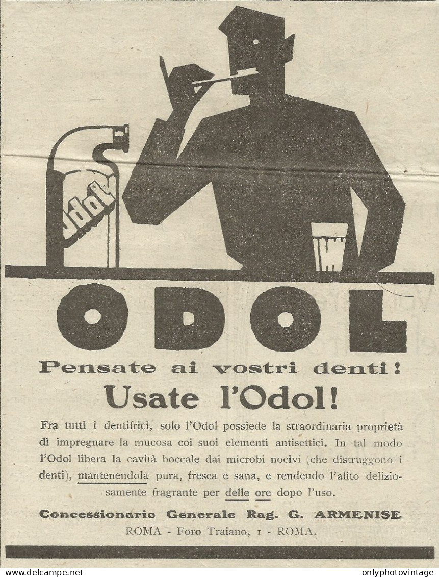 ODOL Pensate Ai Vostri Denti - Pubblicità 1924 - Advertising - Reclame