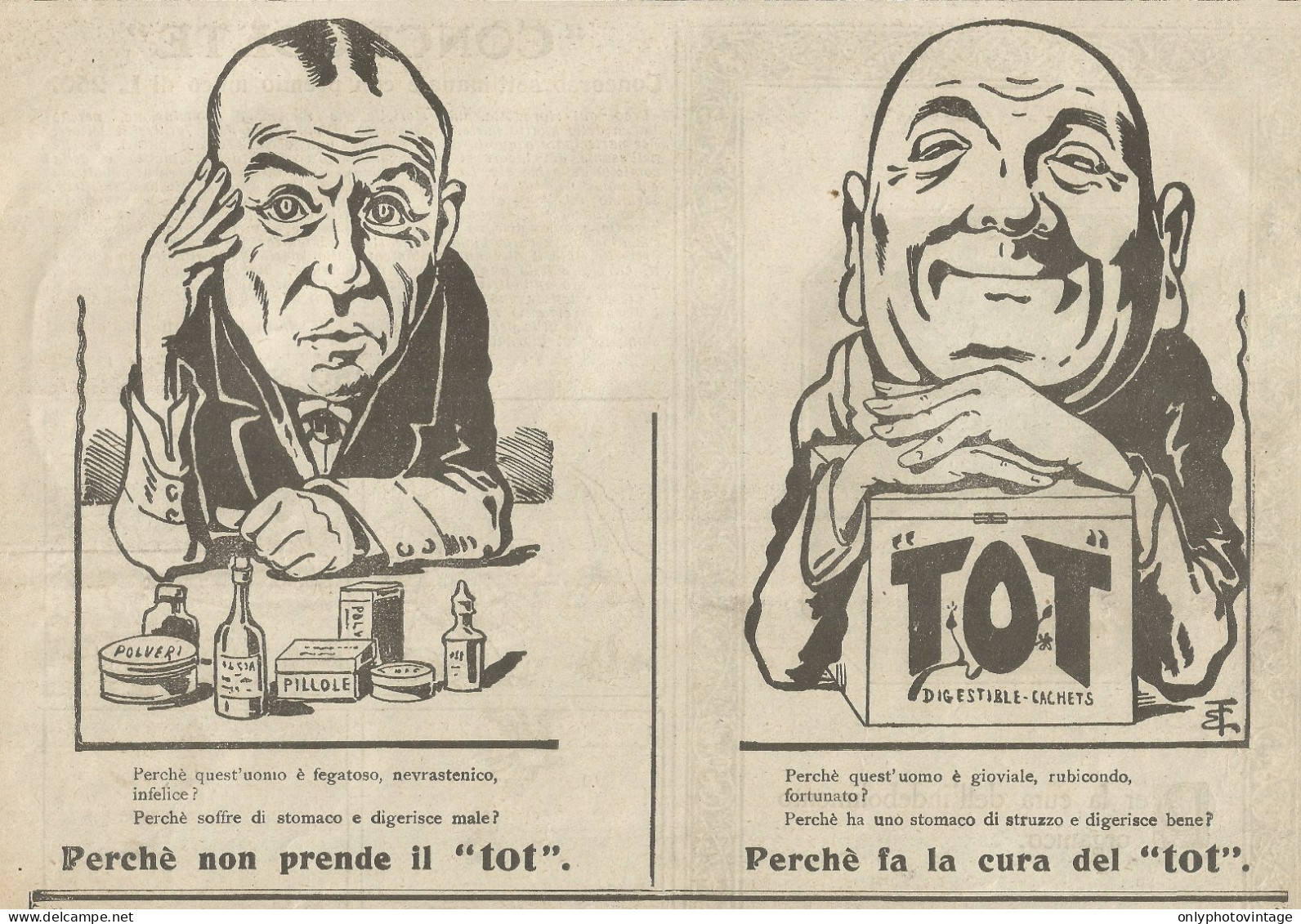 TOT - Digestible Cachets - Pubblicità 1926 - Advertising - Reclame