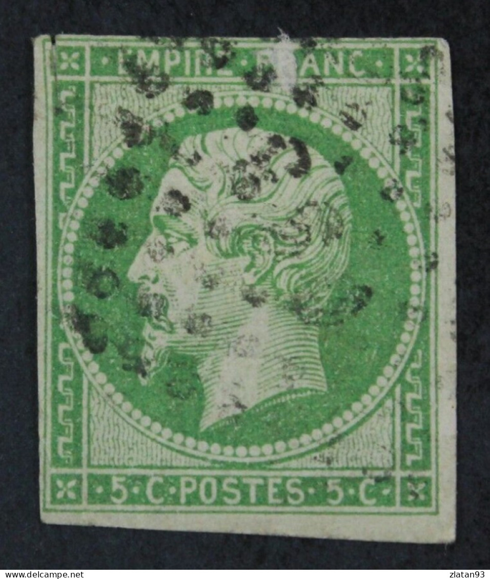 NAPOLEON N°12 5c Vert Oblitéré Losange Ambulant CS3 ? - 1853-1860 Napoleone III