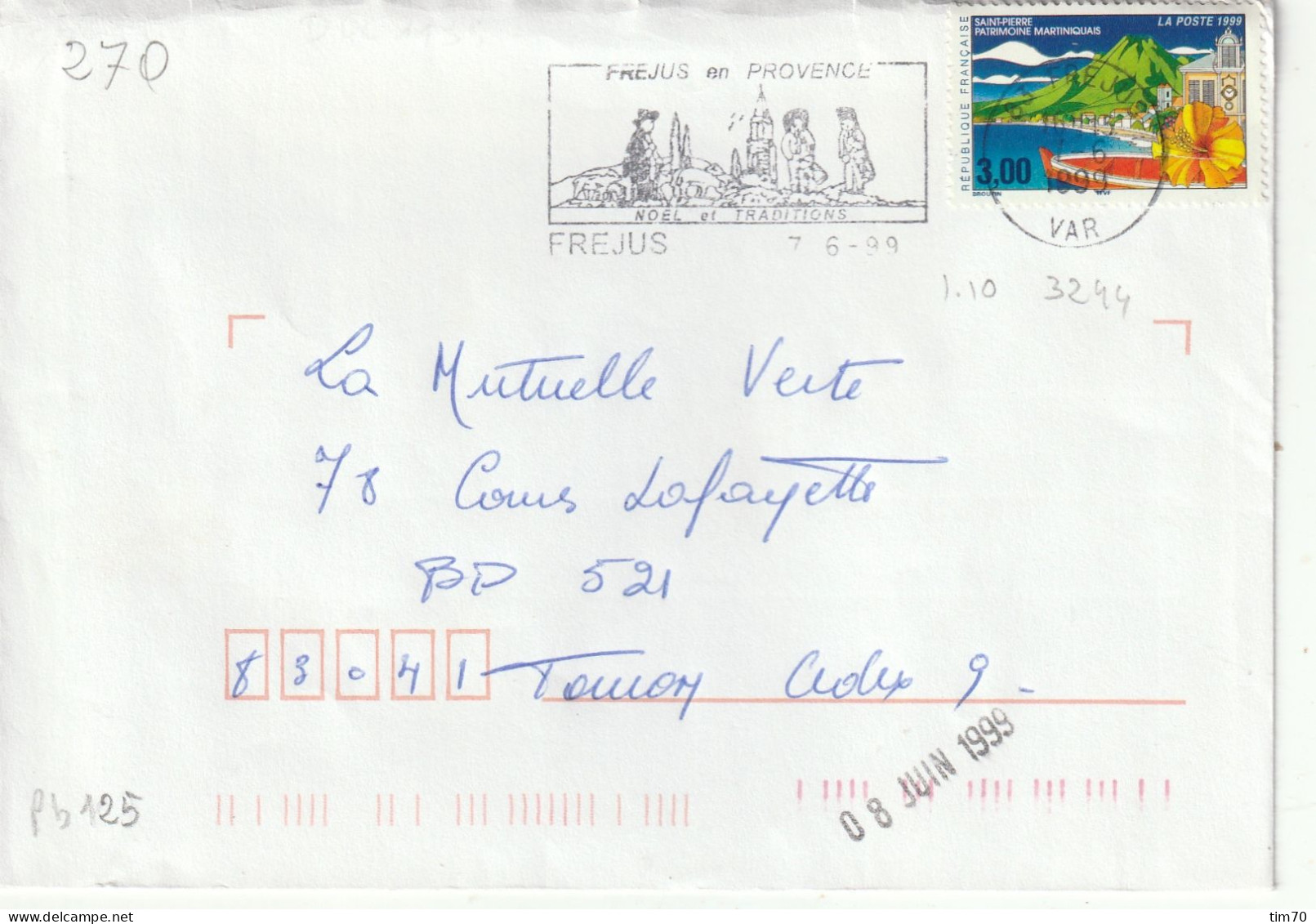 FLAMME  PERMANENTE     /  N°  3244       83 - FREJUS   -  VAR - Maschinenstempel (Werbestempel)