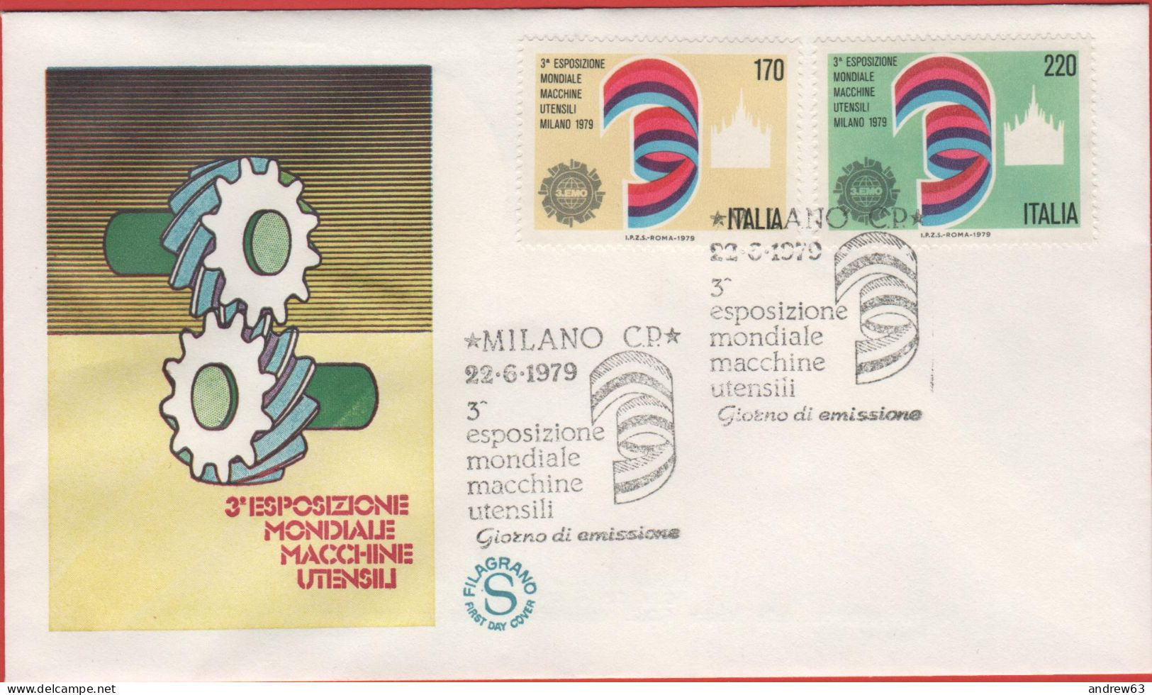 ITALIA - ITALIE - ITALY - 1979 - Terza Esposizione Mondiale Di Macchine Utensili, A Milano - FDC Filagrano - FDC