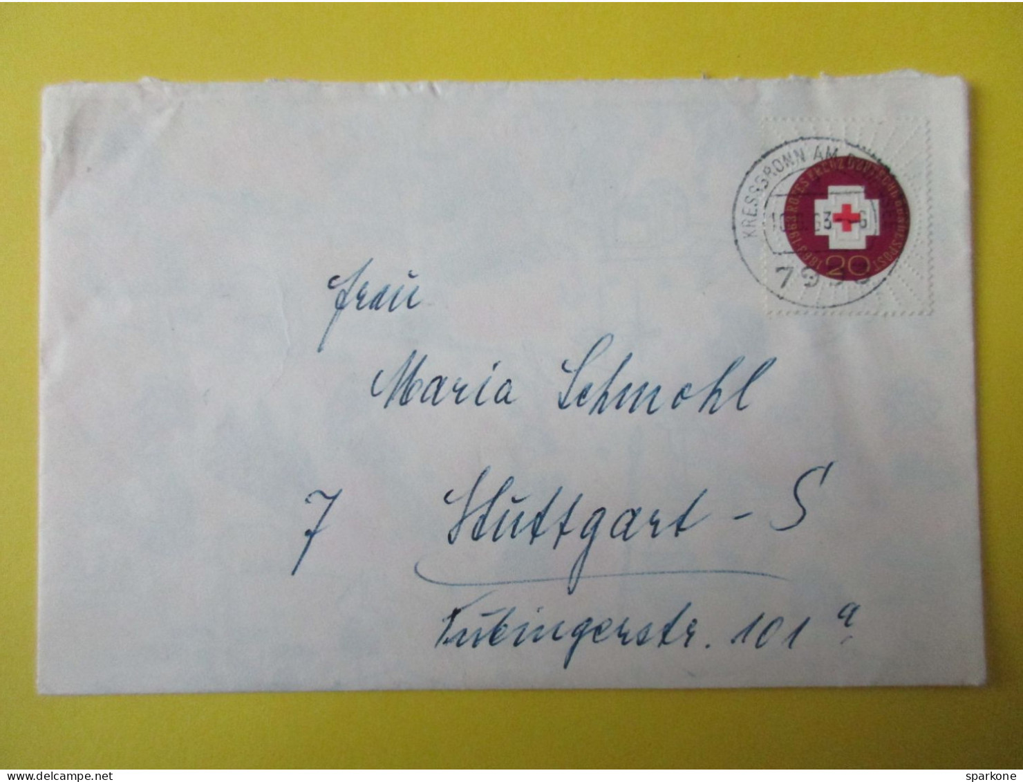 Marcophilie - Enveloppe - 1863-1963 Rofes Kreuz Deutsche Bundespost - 100e Anniversaire De La Croix-Rouge Internationale - Covers & Documents