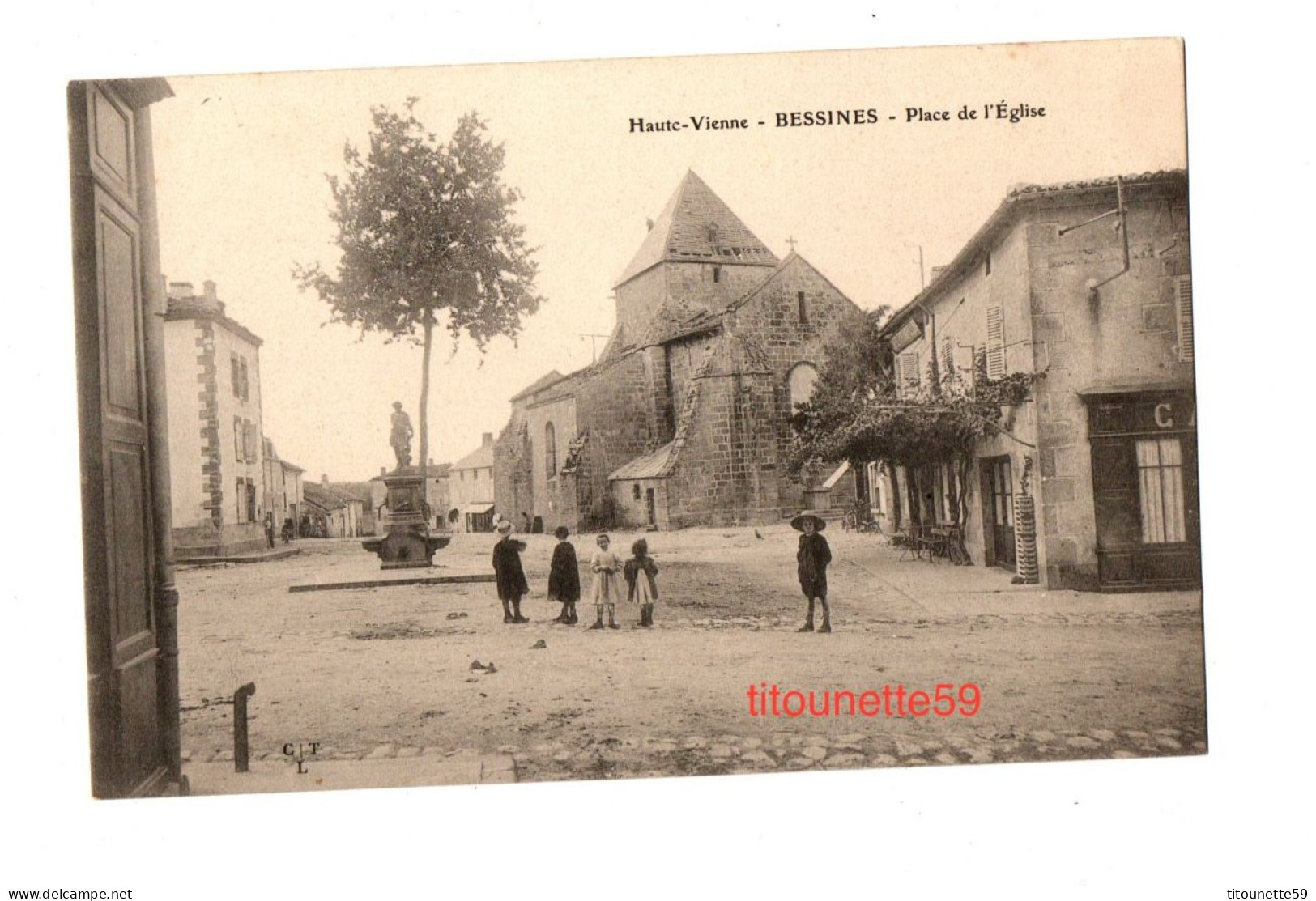 87- BESSINES (haute-vienne) - Place De L'Eglise- - Bessines Sur Gartempe