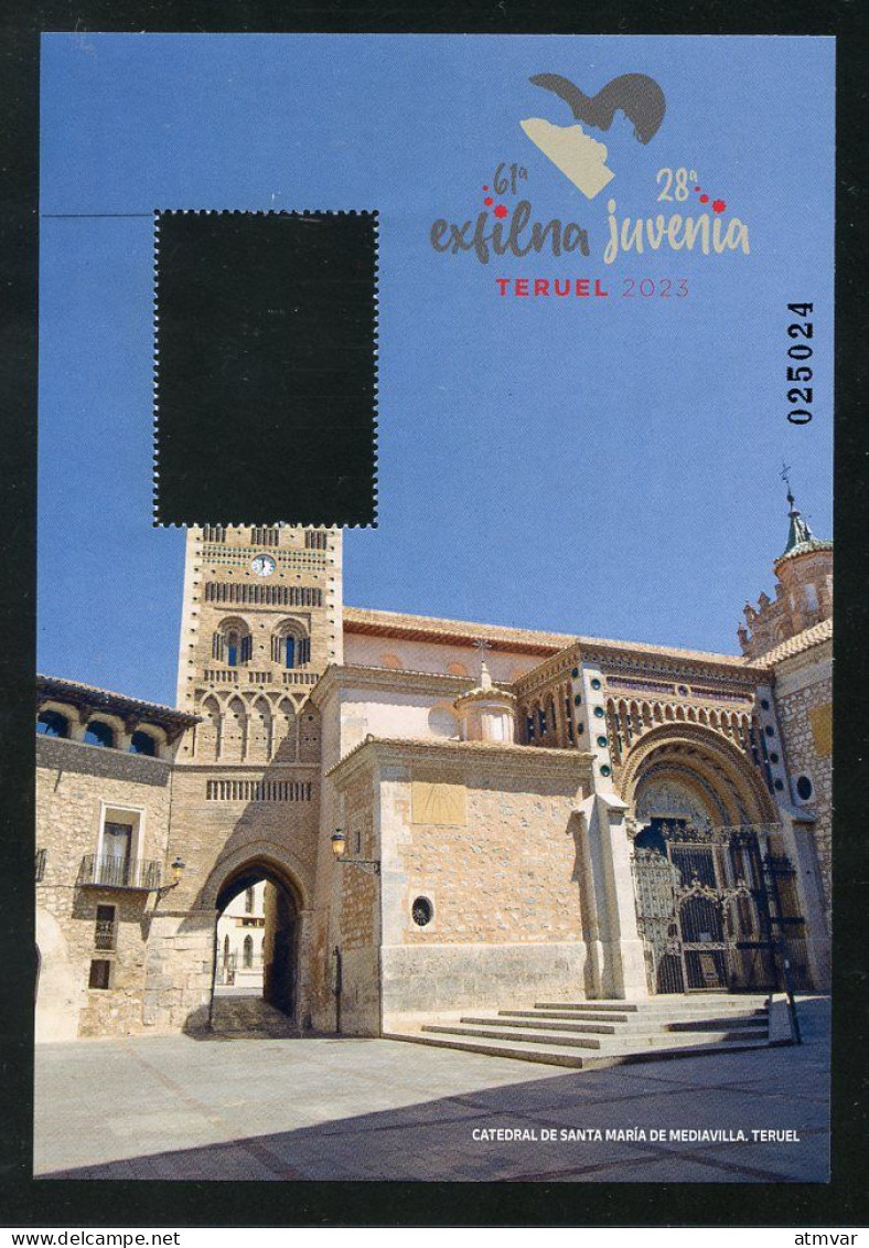 ESPAÑA (2023) Carte Maximum Card - EXFILNA JUVENIA 2023 - Catedral De Teruel, Torre Mudéjar - Cathedral, Cathédrale - Maximum Cards