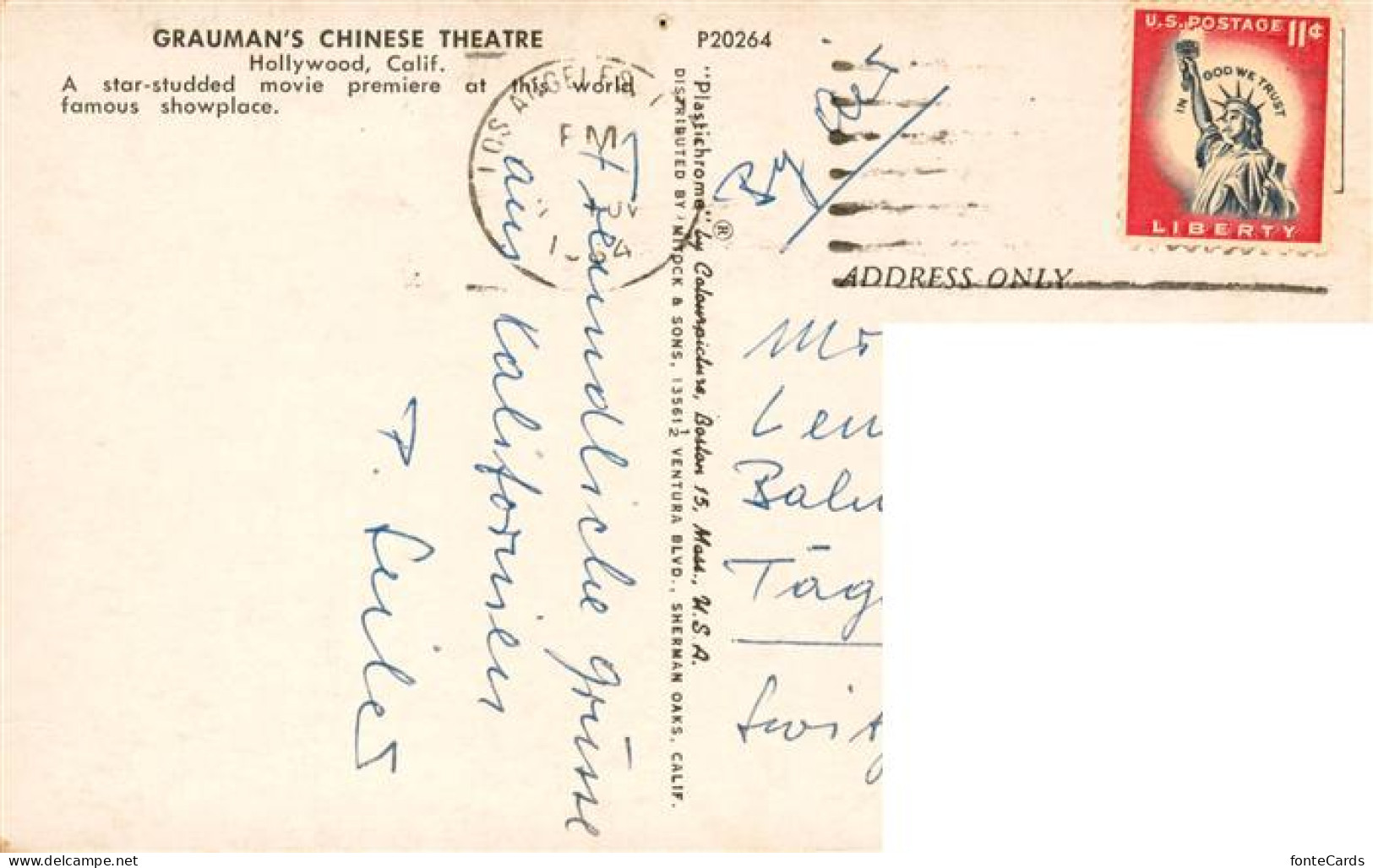 73918027 Hollywood Los Angeles California USA Graumans Chinese Theatre - Other & Unclassified