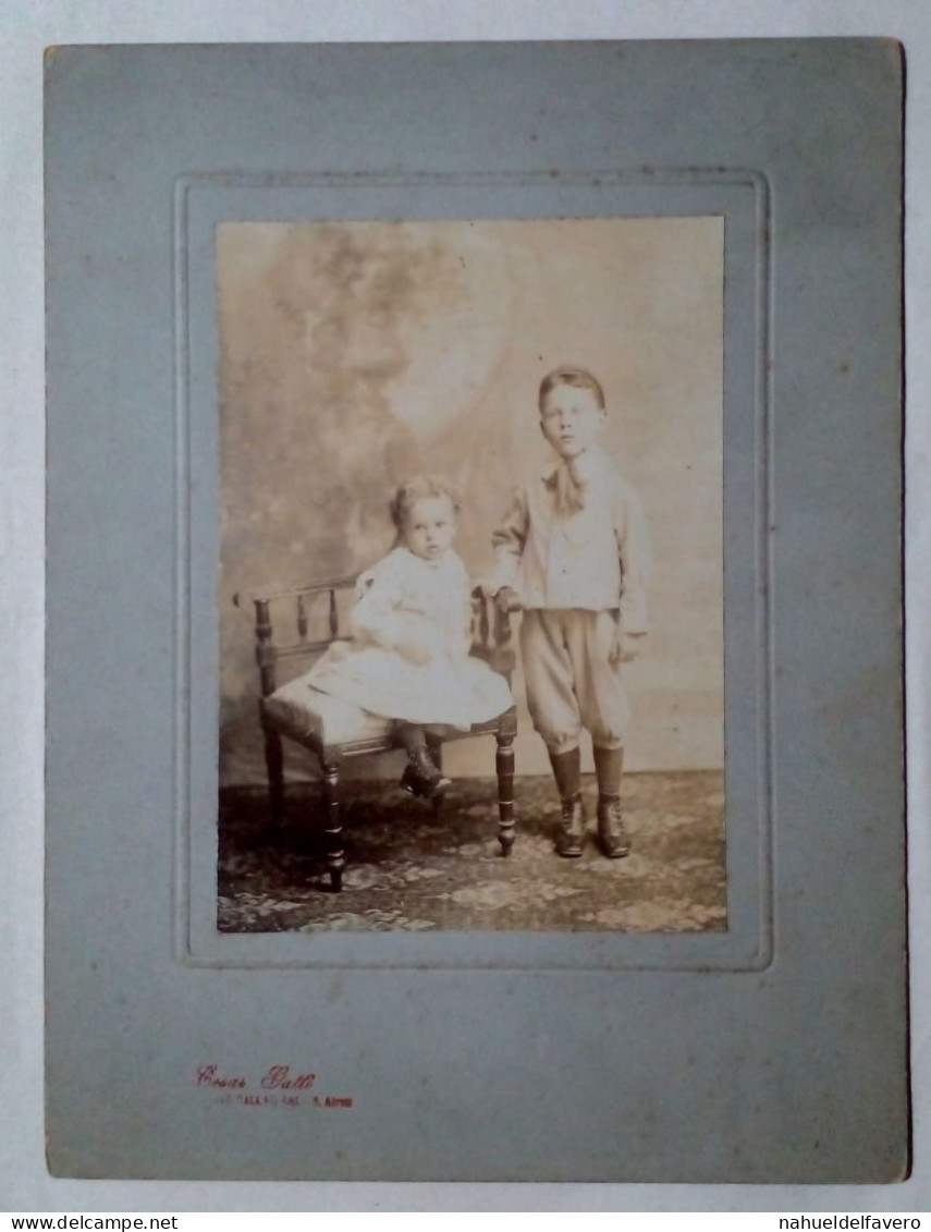 Photographie - Portrait De Deux Enfants. - Anonyme Personen