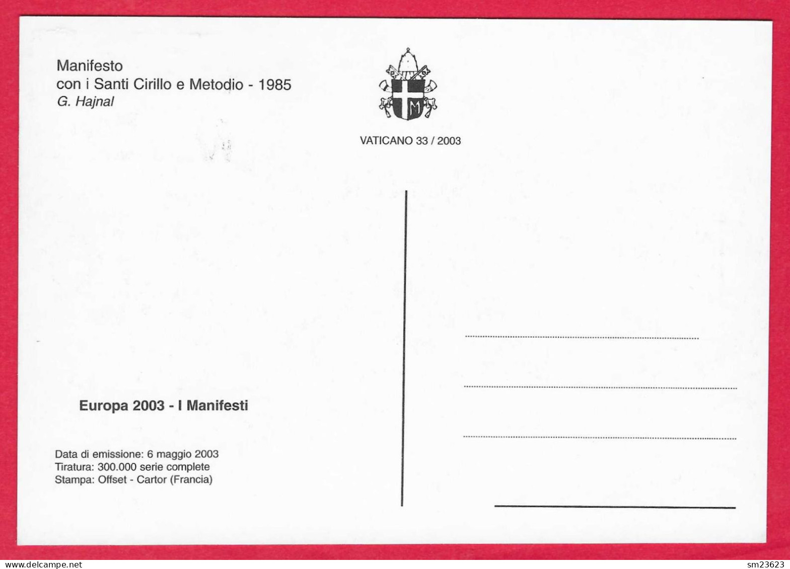 Vatikanstadt  2003 Mi.Nr. 1460 , EUROPA CEPT - Plakatkunst - Maximum Card - Poste Vaticane 6. Maggio 2003 - 2003