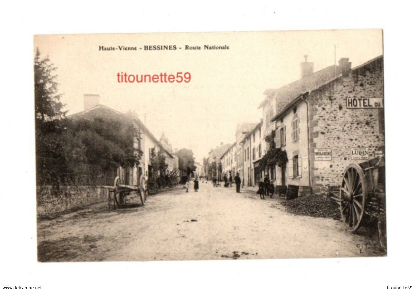 87- BESSINES (haute-vienne) - ROUTE NATIONALE- - Bessines Sur Gartempe