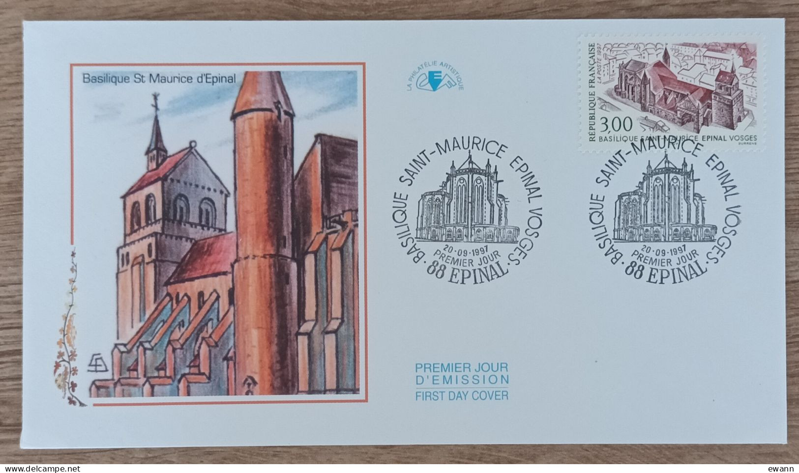 FDC 1997 - YT N°3108 - BASILIQUE SAINT MAURICE - EPINAL - 1990-1999