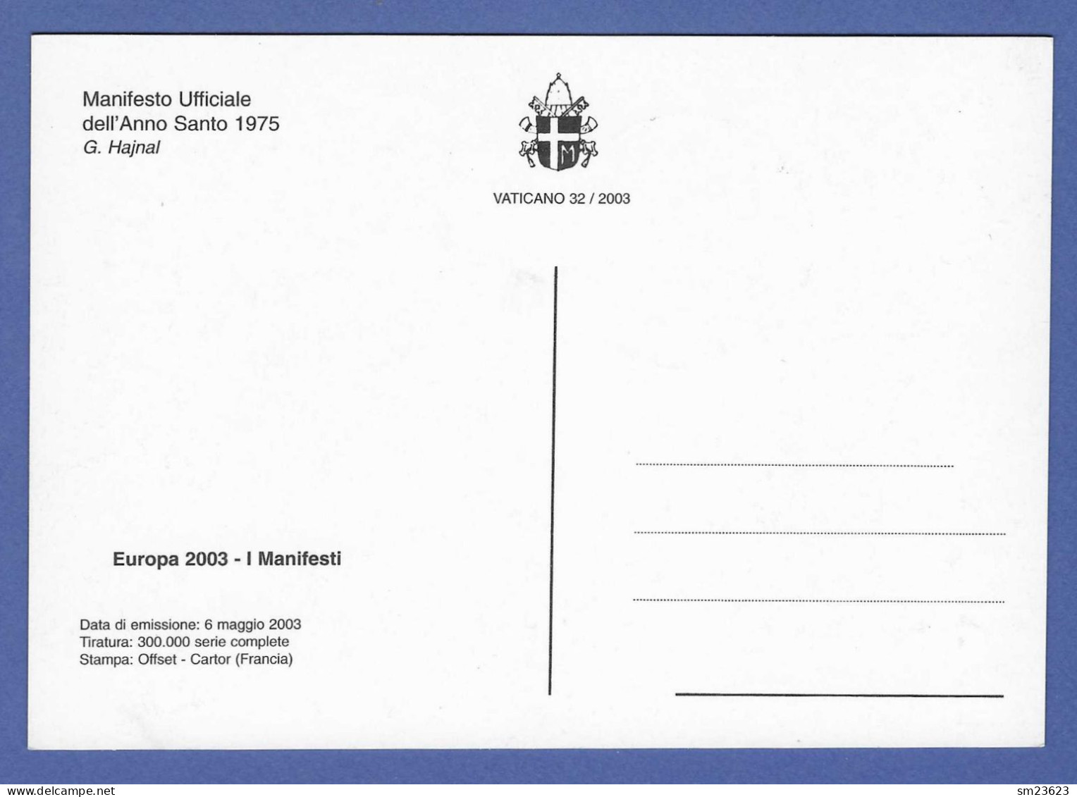 Vatikanstadt  2003 Mi.Nr. 1459 , EUROPA CEPT - Plakatkunst - Maximum Card - Poste Vaticane 6. Maggio 2003 - 2003