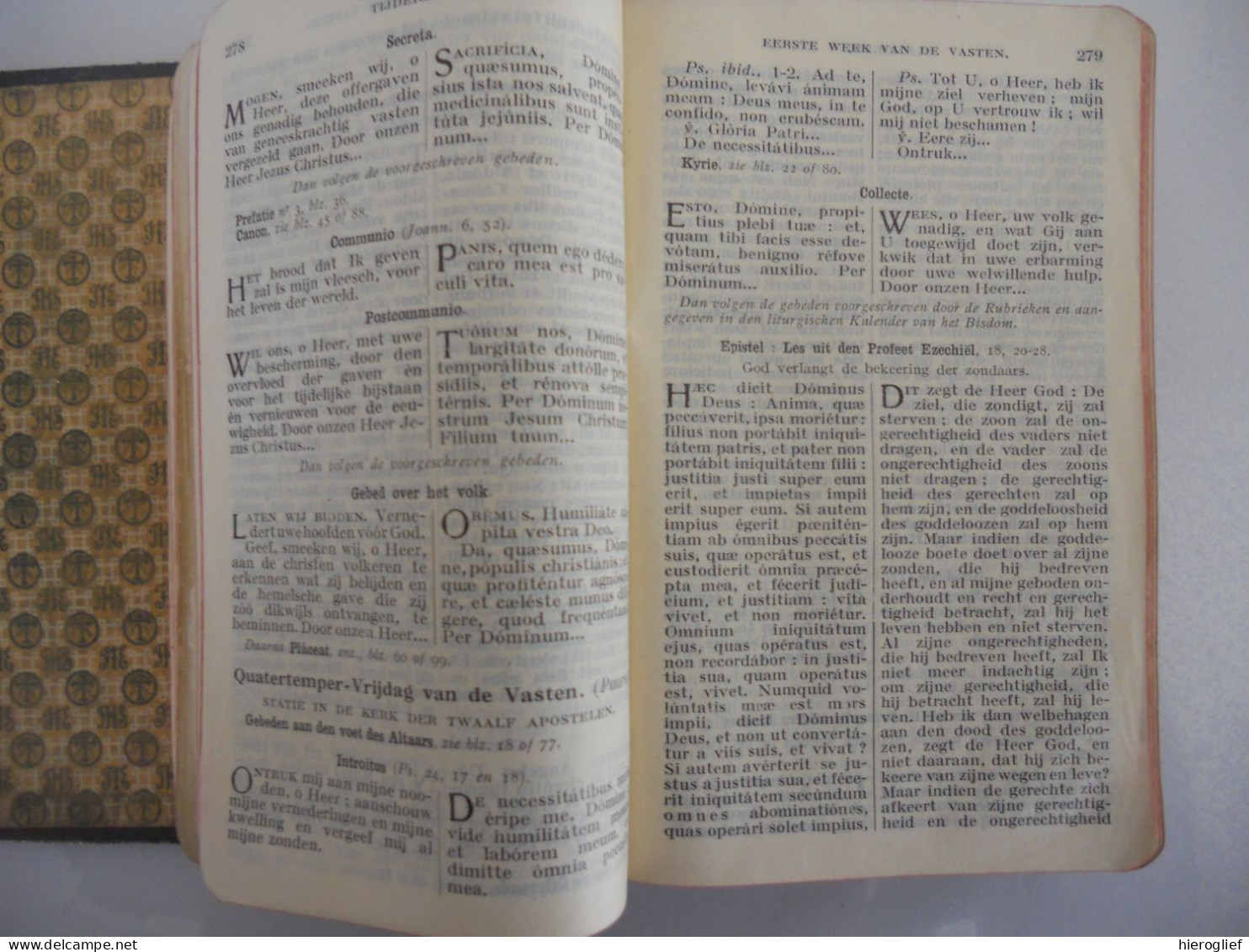 Mis- en Vesperboek - 1923 / heilige mis vespers godsdienst geloof religie missaal