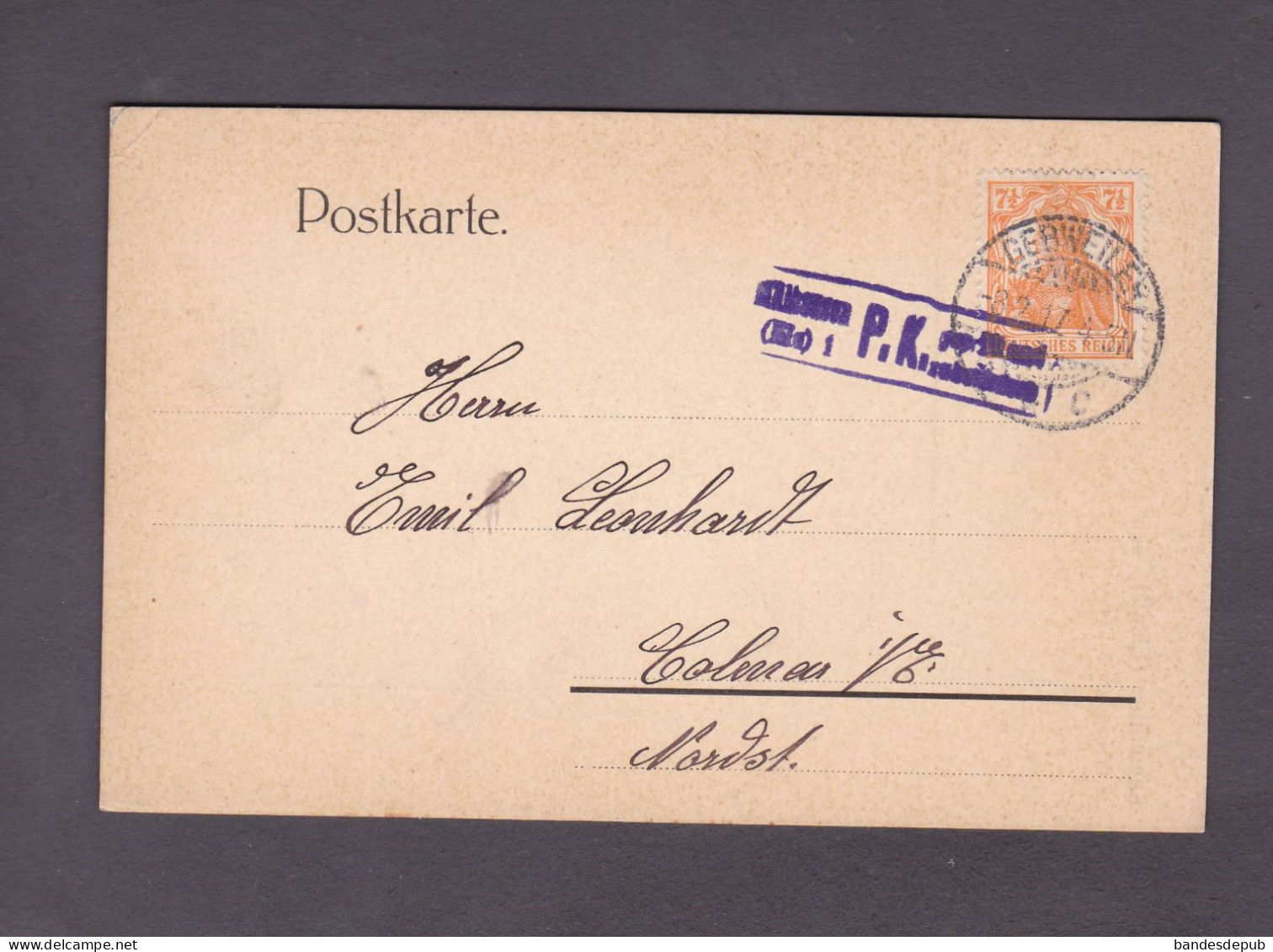 Carte Commerciale Guebwiller Gebweiler Bahnstation Rouffach Rufach Commande Vinaigre E. Leonhardt  (3893) - Guebwiller