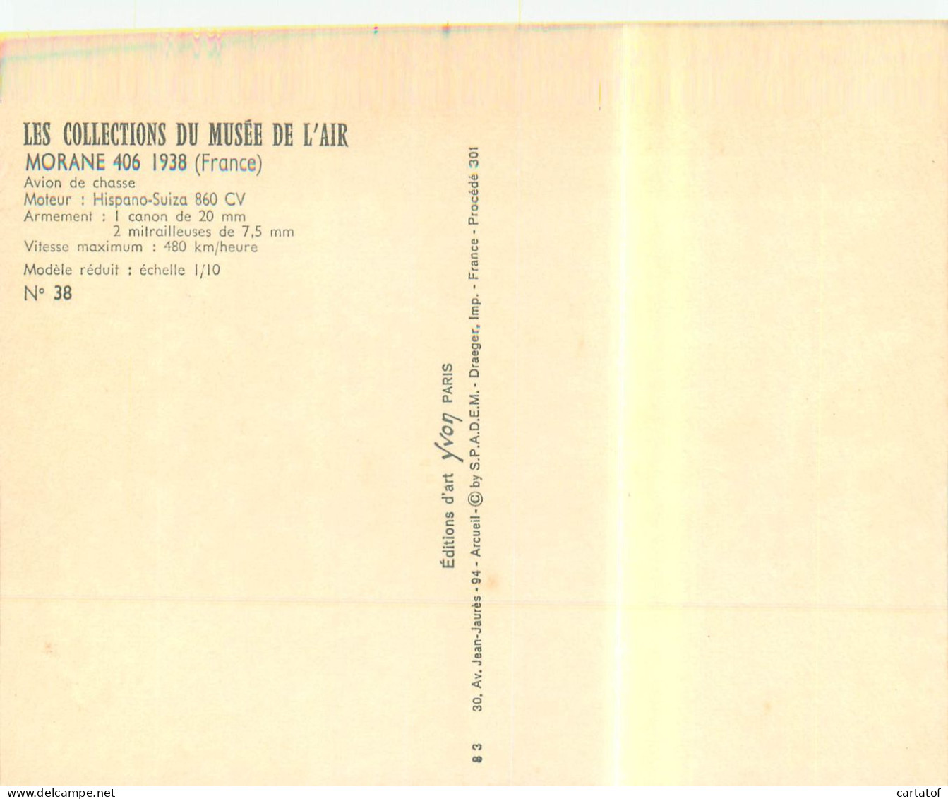 MORANE 406 . 1938 - Andere & Zonder Classificatie