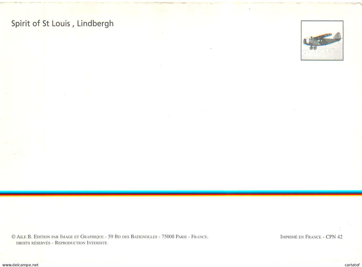 SPIRIT Of SAINT LOUIS . LINDBERGH - Other & Unclassified