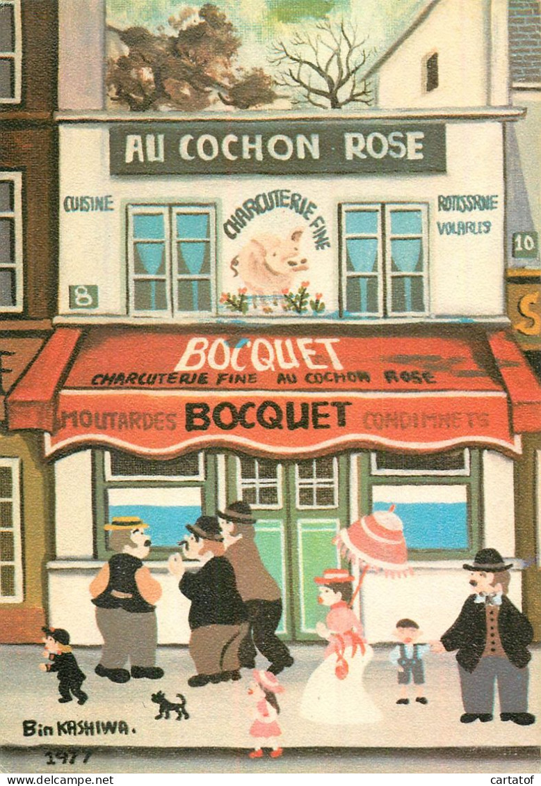 PARIS . Au Cochon Rose .  Illustration BIN KASHIWA - Andere & Zonder Classificatie