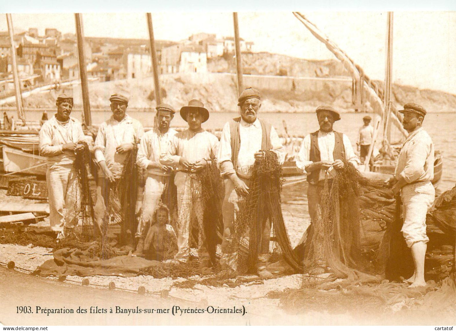 BANYULS Sur MER . Préparation Des Filets (réédition ATLAS) - Banyuls Sur Mer