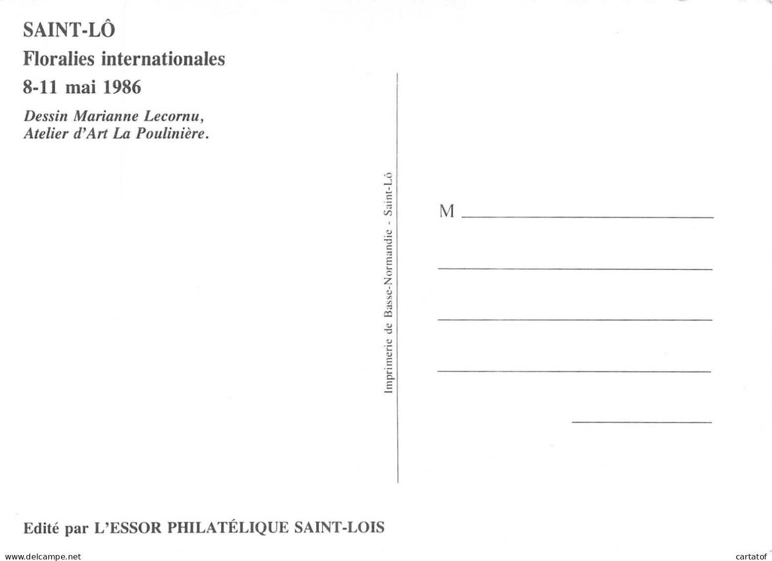 SAINT-LO . Floralies Internationales 1986 - Saint Lo