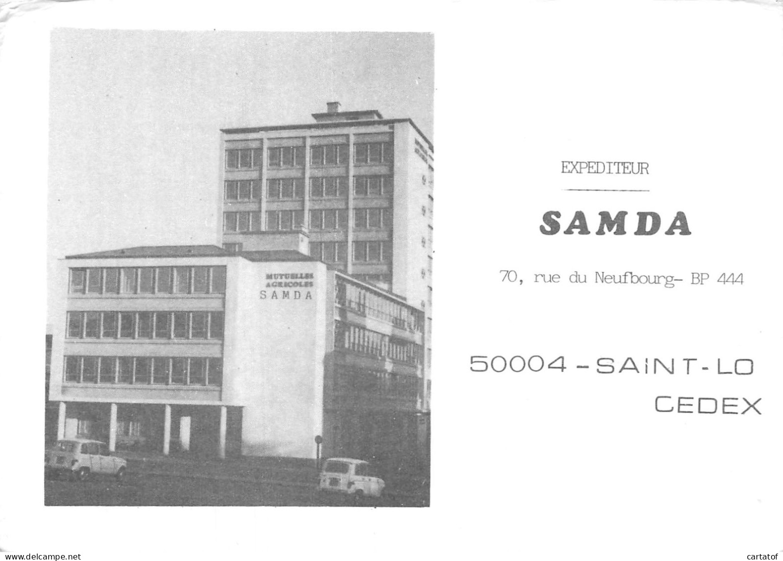 SAINT LO . CP De Décalration Accident Assurance  SAMDA - Saint Lo