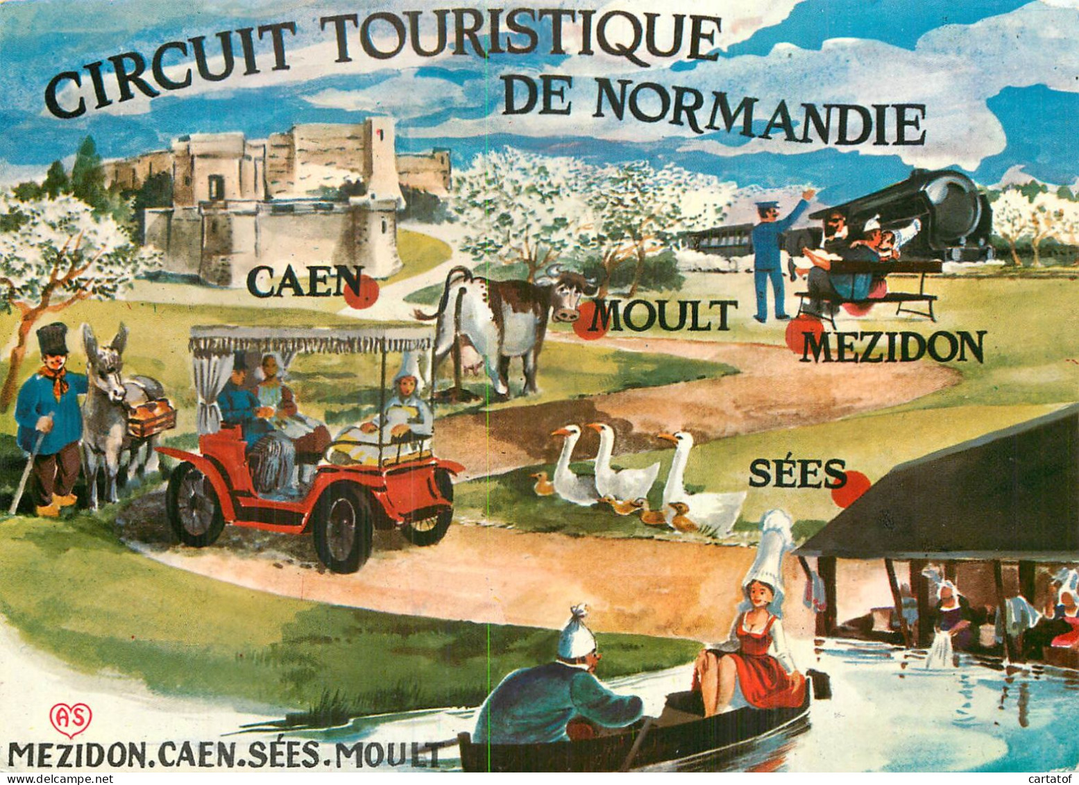 MEZIDON CAEN SEES MOULT .  Circuit Touristique De Normandie - Autres & Non Classés