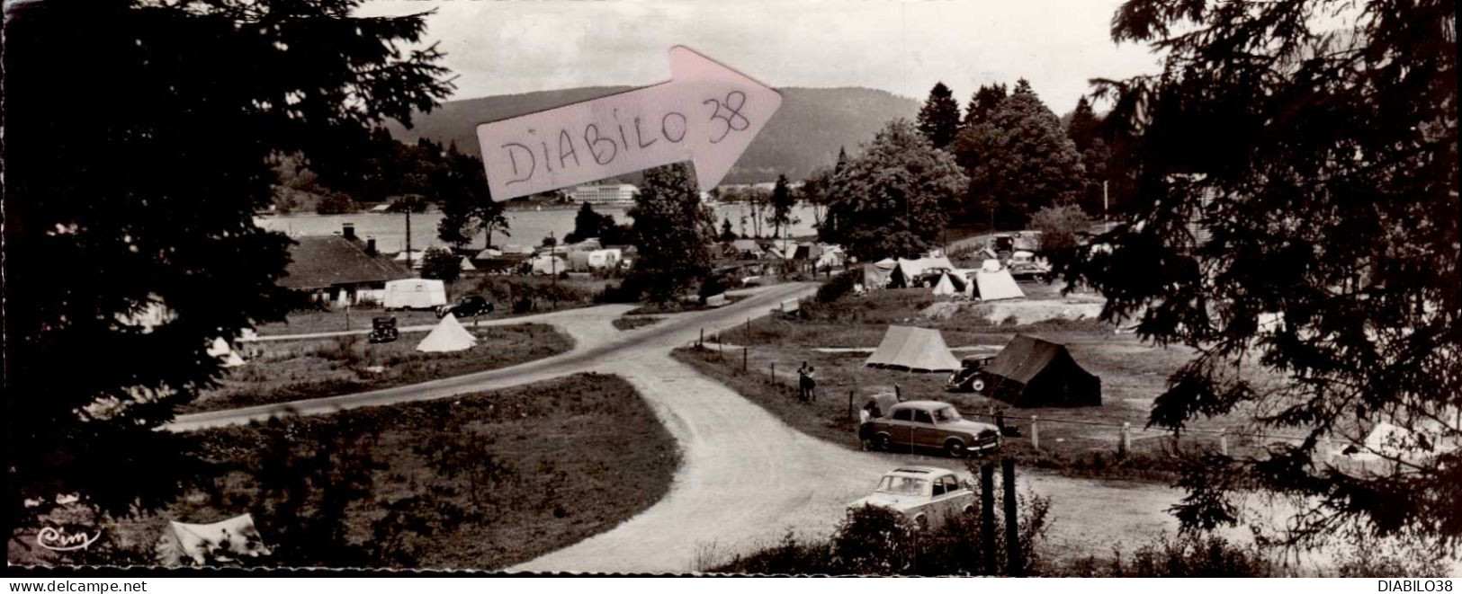 GERARDMER    ( VOSGES )    LES CAMPEURS A RAMBERCHAMP ET AU BORD DU LAC  ( FORMAT PANORAMIQUE  : 22 CM. X 9 CM. ) - Gerardmer