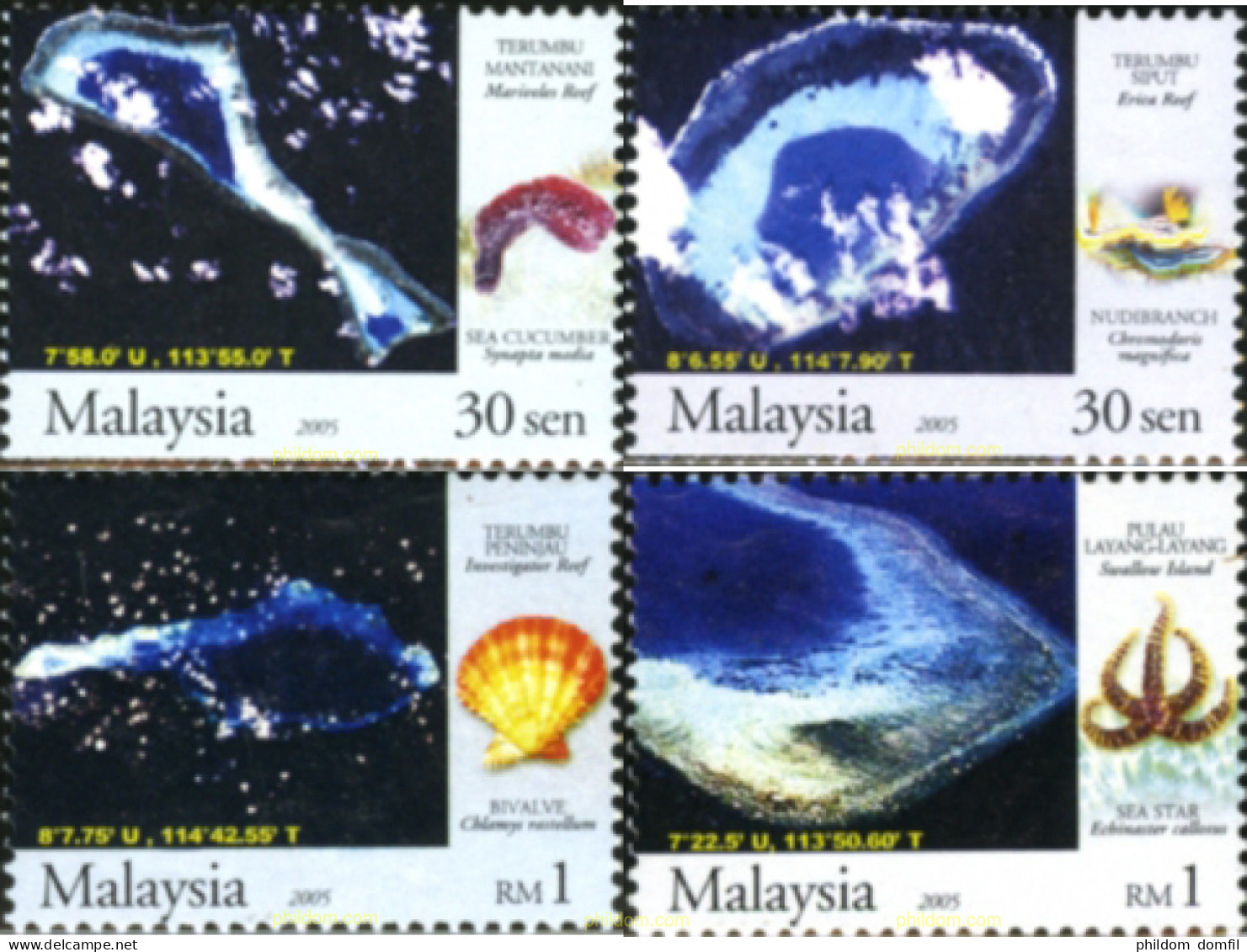 189518 MNH MALASIA 2005 ARRECIFES CORALINOS - Malaysia (1964-...)