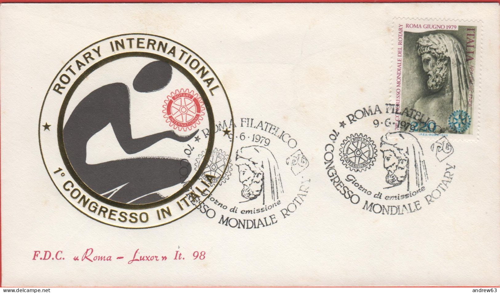 ITALIA - ITALIE - ITALY - 1979 - Primo Congresso Mondiale Del Rotary In Italia - FDC Roma Luxor - FDC
