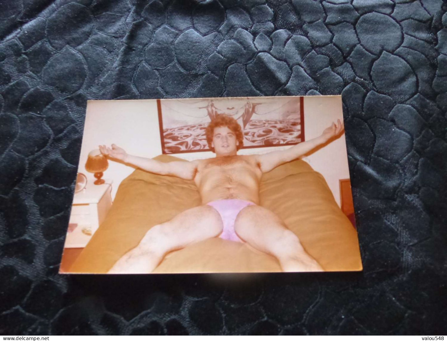 P-596 , Photo,  Jeune Homme Gay En Caleçon Allongé Sur Un Lit , Circa 1970 - Anonyme Personen