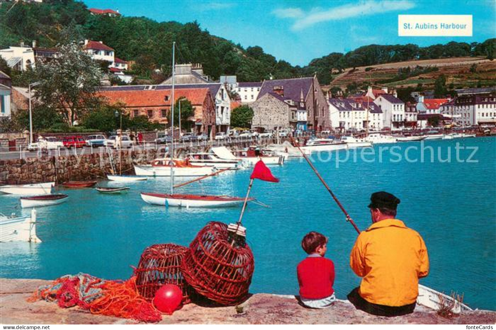 73782380 St Aubins Jersey UK Harbour Fishing  - Other & Unclassified