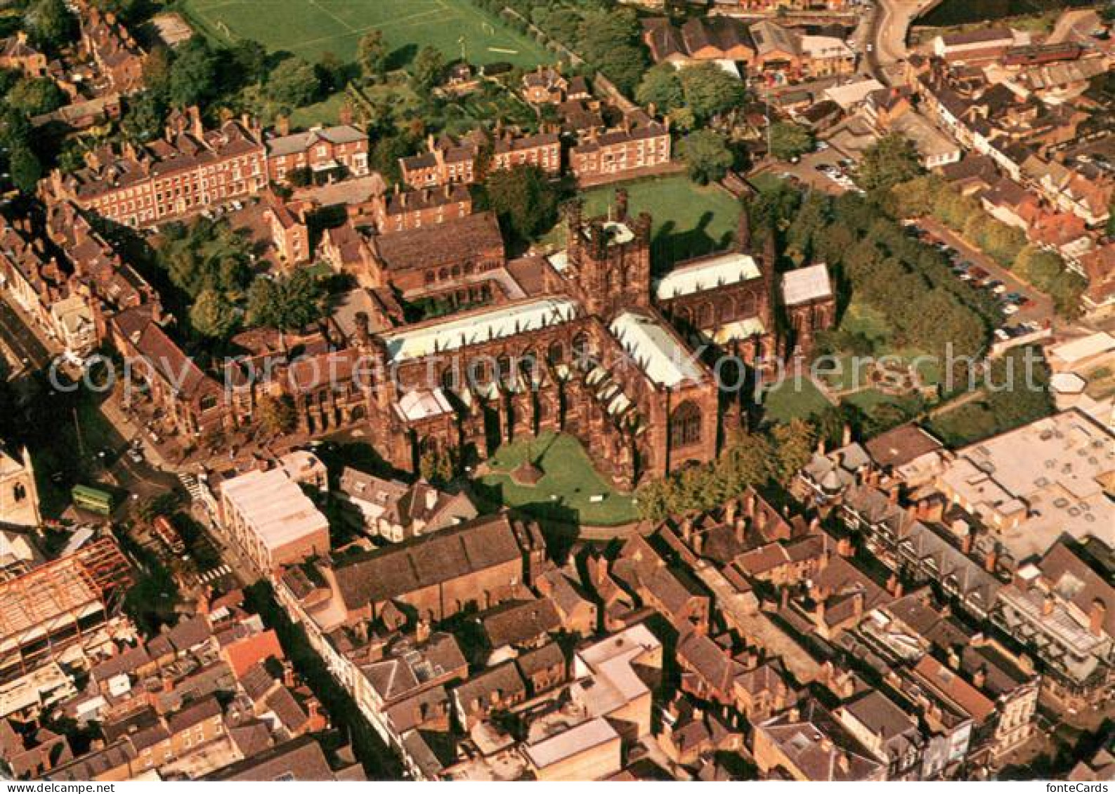 73782369 Chester  Cheshire UK Cathedral Aerial View  - Sonstige & Ohne Zuordnung