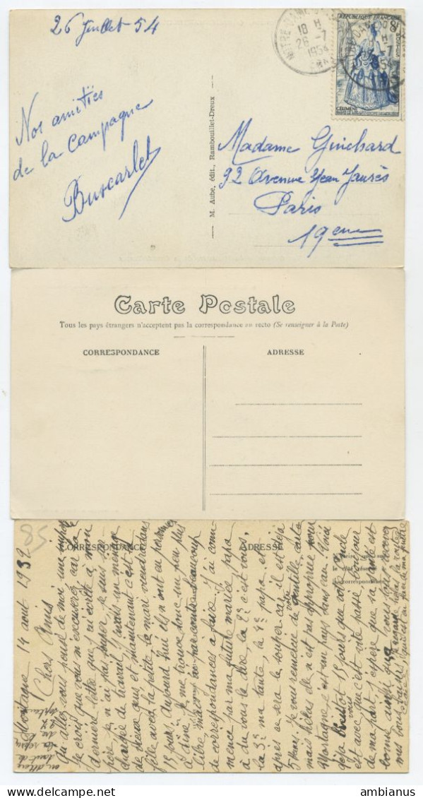 LOT 1 CPA + 4 CPSM 61 (La Chapelle Montligeon, Laigle, Le Mele Sur Sarthe, Mortagne, St Martin D'Aspres) - Autres & Non Classés