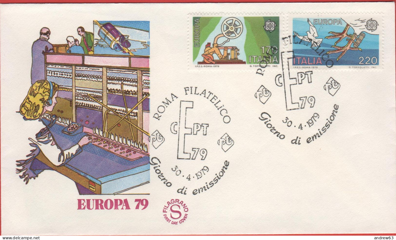 ITALIA - ITALIE - ITALY - 1979 - Europa Cept - 24ª Emissione - FDC Filagrano - FDC