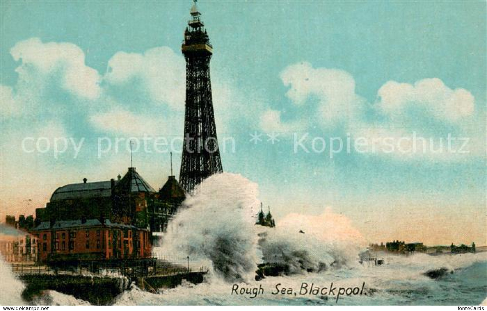 73782281 Blackpool UK Rough Sea Tower  - Other & Unclassified