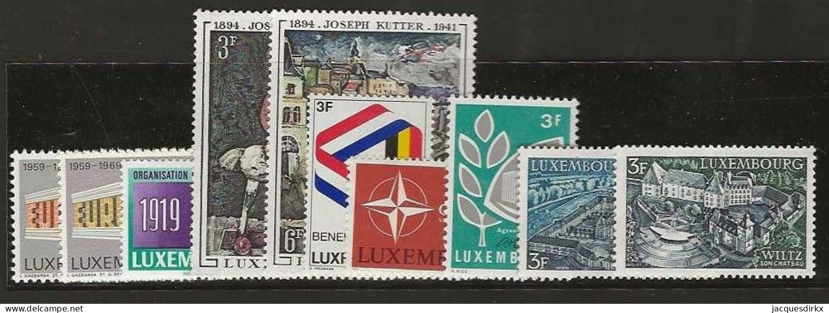 Luxembourg  .  Y&T   .   10  Timbres   .   **    .    Neuf Avec Gomme Et SANS Charnière - Unused Stamps