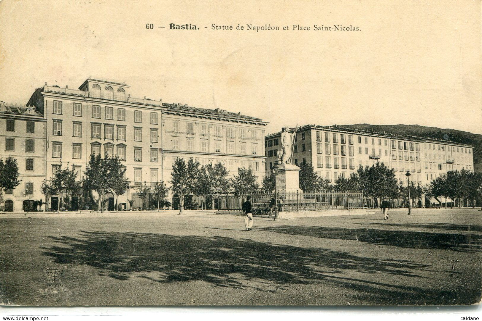 2B-CORSE  - BASTIA -  Statue. De. Napoleon. Et. Place. St-Nicolas - Bastia