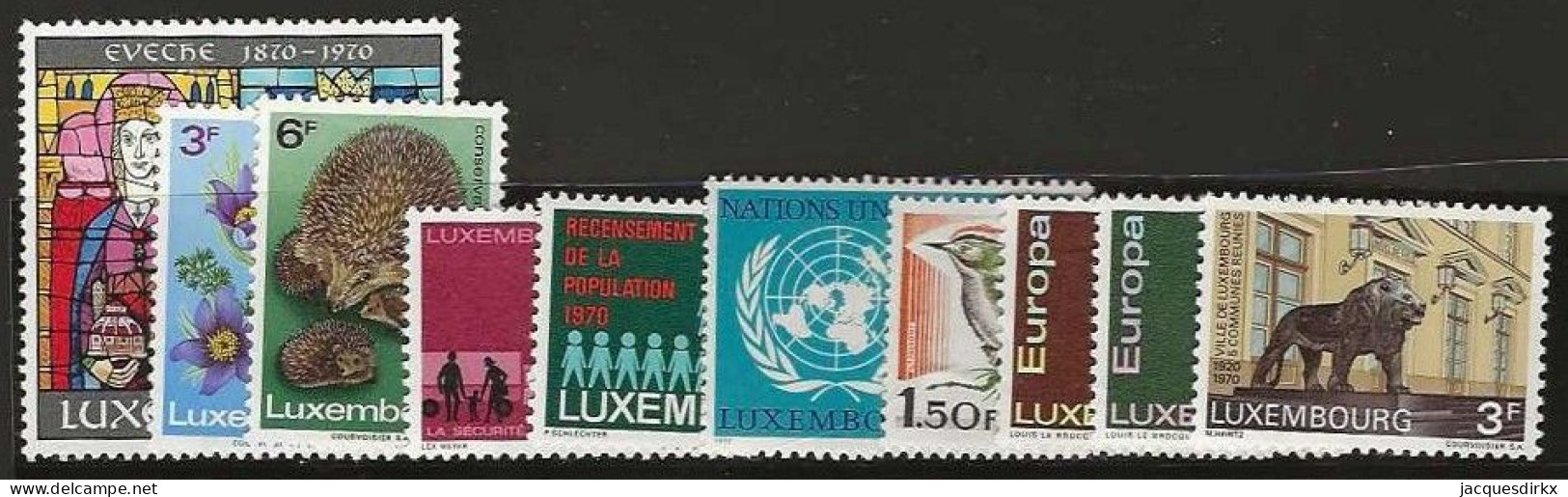 Luxembourg  .  Y&T   .   10 Timbres   .   **    .    Neuf Avec Gomme Et SANS Charnière - Ongebruikt