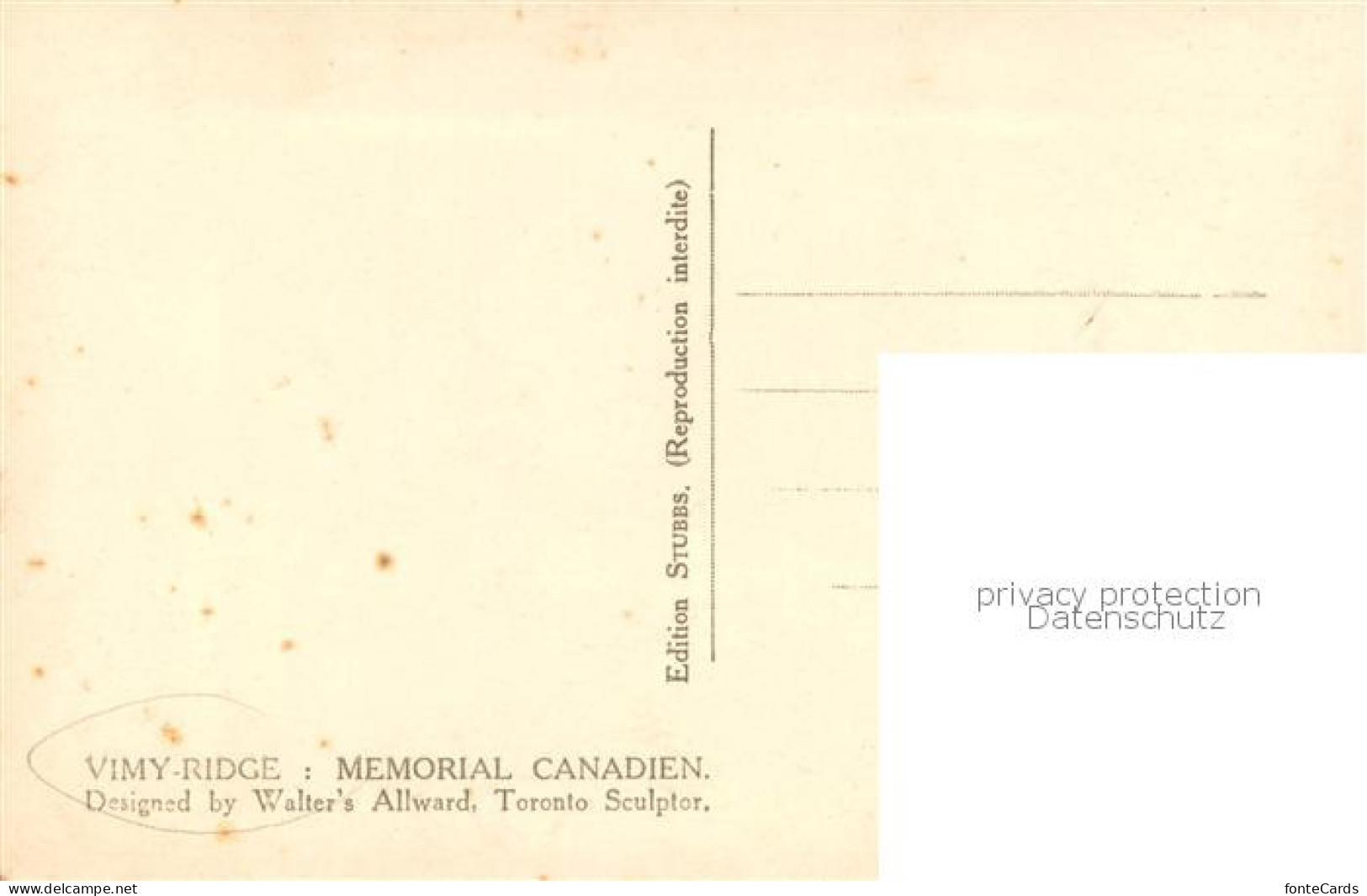 73782213 Vimy-Ridge UK Memorial Canadien   - Other & Unclassified