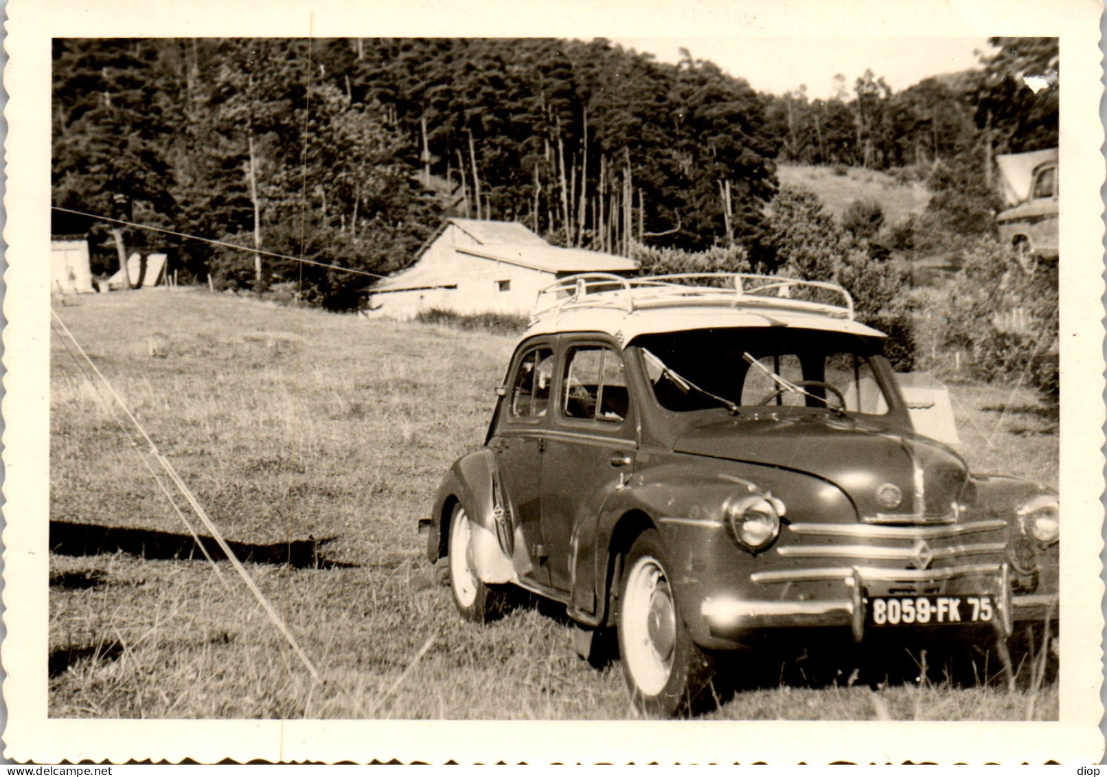 Photographie Photo Vintage Snapshot Amateur Automobile Voiture Renault 4 Chevaux - Coches