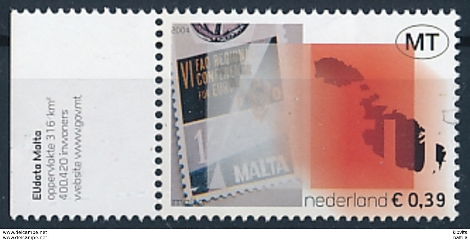 Mi 2209 MNH ** Accession To The EU UE Malta - Flag Flagge Drapeau Stamp On Stamp - Ongebruikt