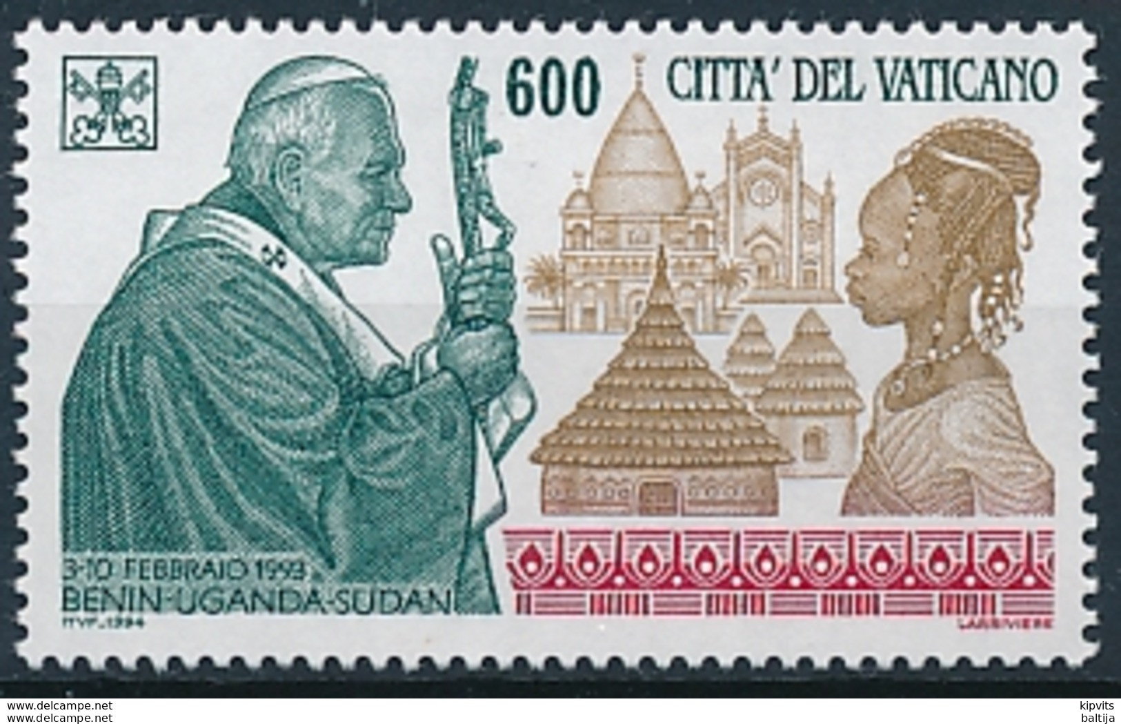 Mi 1128 MNH ** Pope John Paul II Travels To Benin Uganda Sudan Africa - Neufs